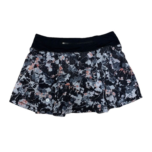 LULULEMON Spring Bloom Black Pace Rival Skort 4 - Picture 6 of 16